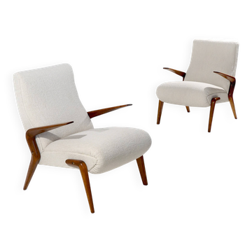 Paire de fauteuils P71 par Osvaldo Borsani pour Tecno, années 1950.