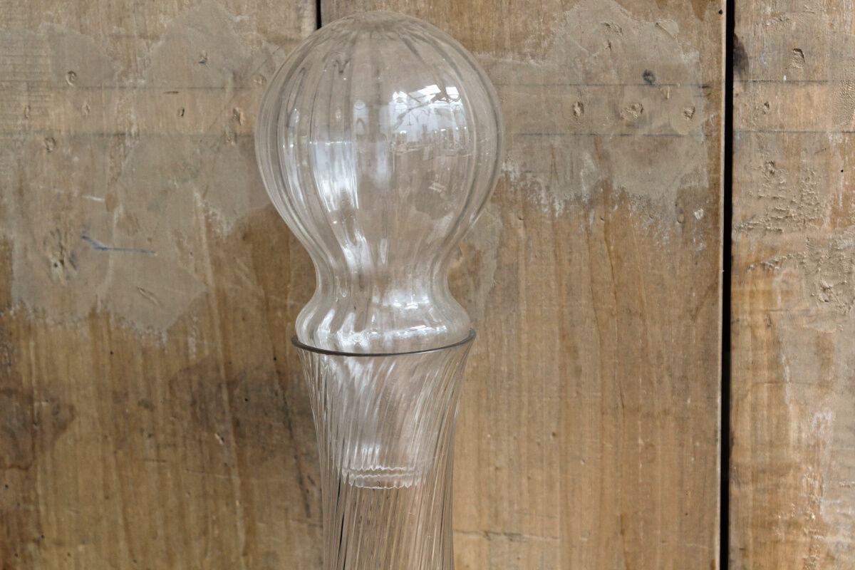 Old monumental glass decanter
