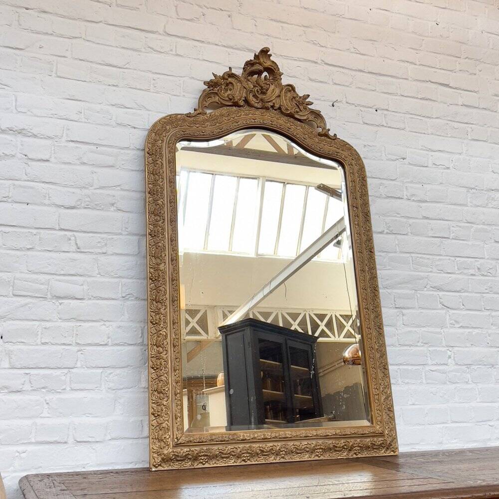 Gilded Mirror with Pediment, 1890