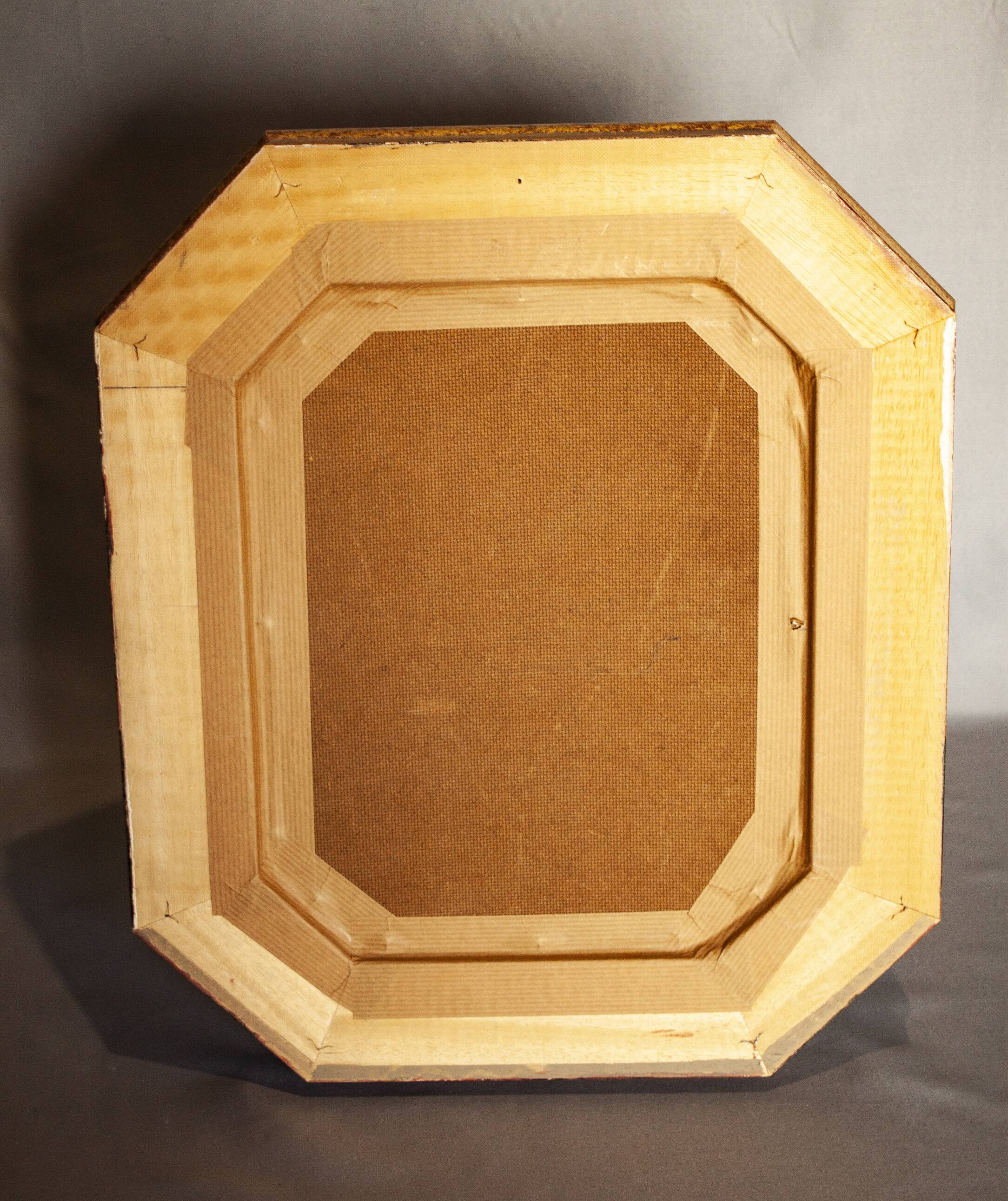 Original carved wooden frame with mat and Renoir print. Painting by Renoir.