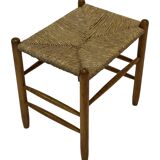 Vintage Stool Danish Papercord Rope Stool Mid Century Ottoman