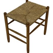 Tabouret vintage en corde de papier danois tabouret ottoman du milieu du siècle