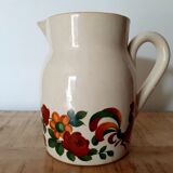 Vintage pitcher in earthenware from digoin lml sarreguemines