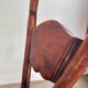Antique wooden farmhouse tripod (side) chair, 1900s