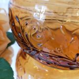 Vintage amber glass water jug made in Italy in the 60s/70s