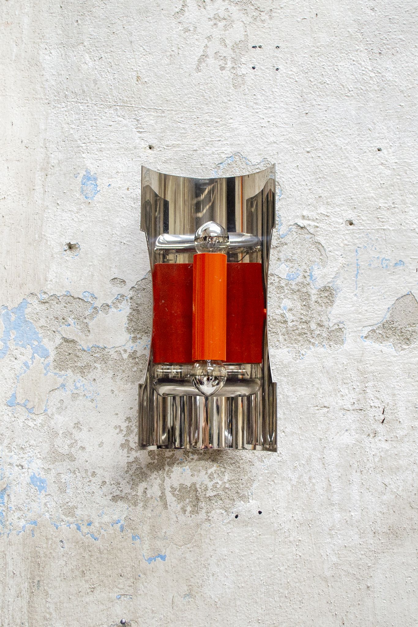 Space Age Wall Light in Steel and Lacquered Metal from by Luci Italia, Italy, 1960s