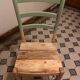 Vintage green wooden chair