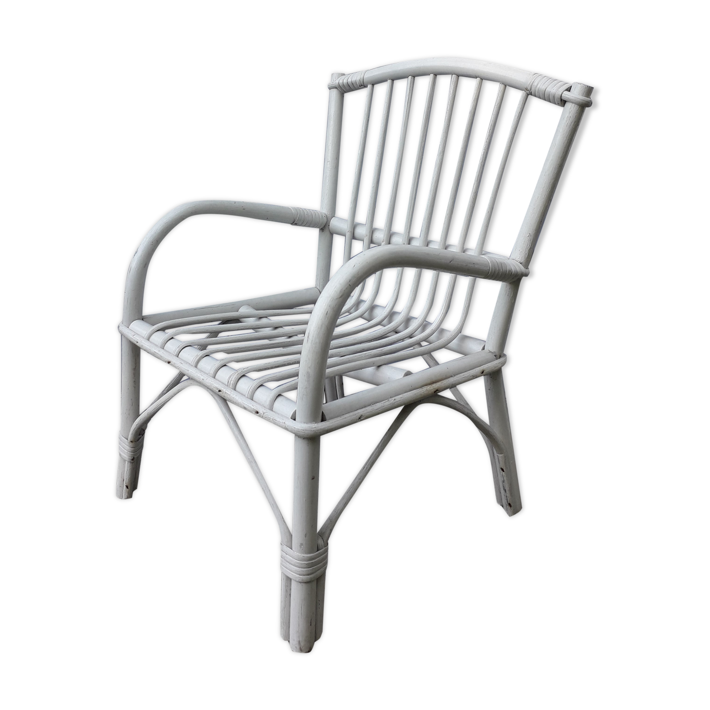 White child rattan chair
