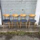 (Lot) 4 chaises Baumann Fontania (restaurées) 1960
