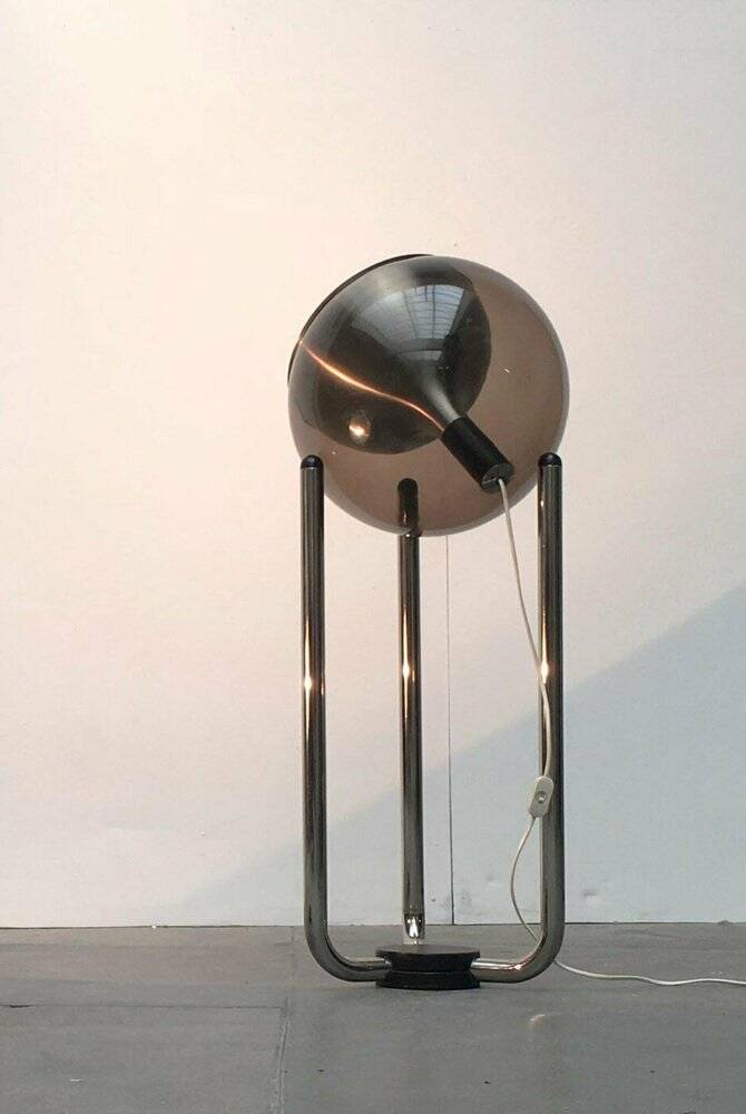 Mid-century Swiss space age globe floor lamp Type 56 by Temde, 1960s.