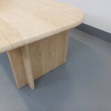 Vintage rectangular travertine coffee table from the 70s