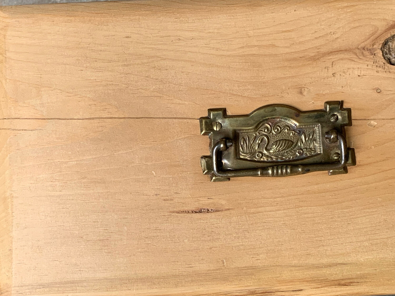 Commode, English slant-front desk, 19th century.