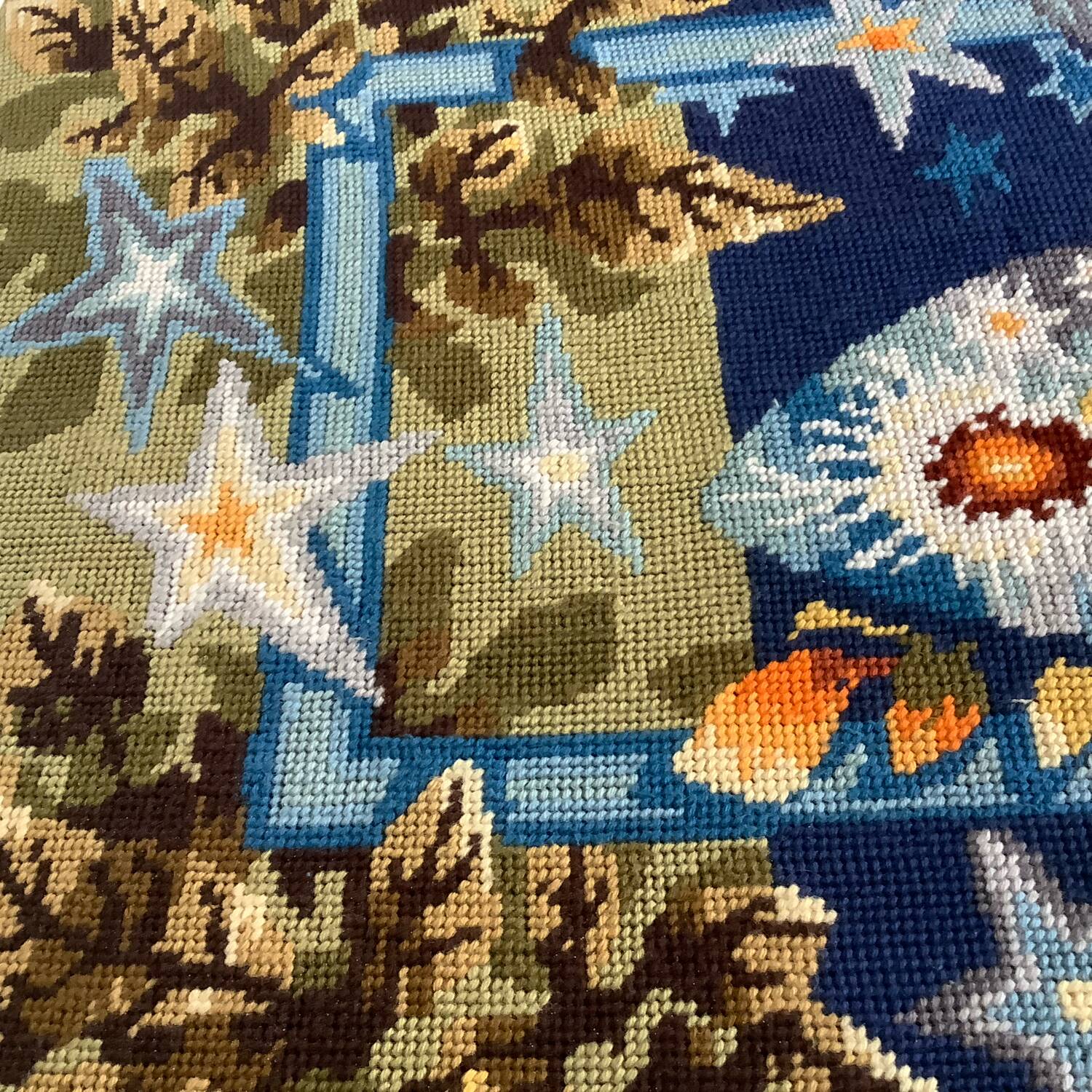 Tapestry Stars Butterflies 60's Dlg J. Lurcat Picard Le Doux France