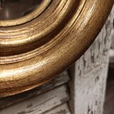 Miroir convexe de 24 cm doré