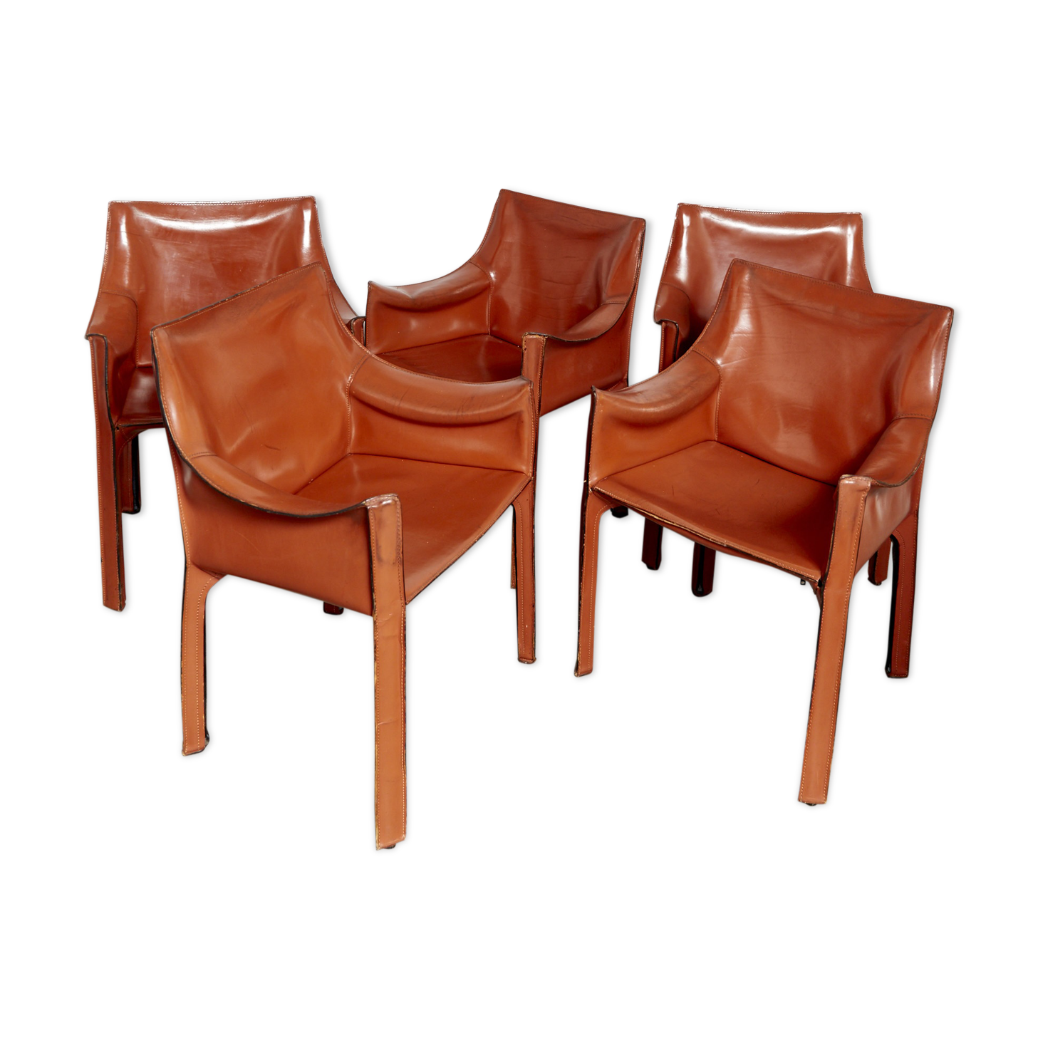 Mario Bellini CAB 413 Chair Chair for Cassina,1977 I Set of Five