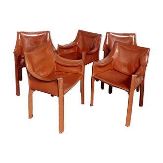 Mario Bellini CAB 413 Chair Chair for Cassina,1977 I Set of Five