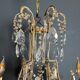 Lustre italien à perles et cristaux