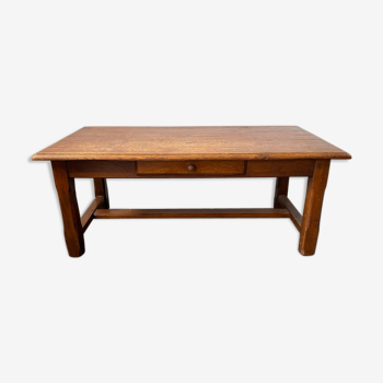 Rustic farm coffee table with 1 1950 drawer