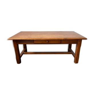Rustic farm coffee table with 1 1950 drawer