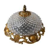 Ceiling lamp brass and vintage glass Foundry Ghidini