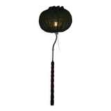 Organic Swedish floor lamp from the mid-century in burnt wood, Wabi Sabi, 1950s