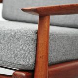 Vintage teak armchairs by Glostrup, 1950s