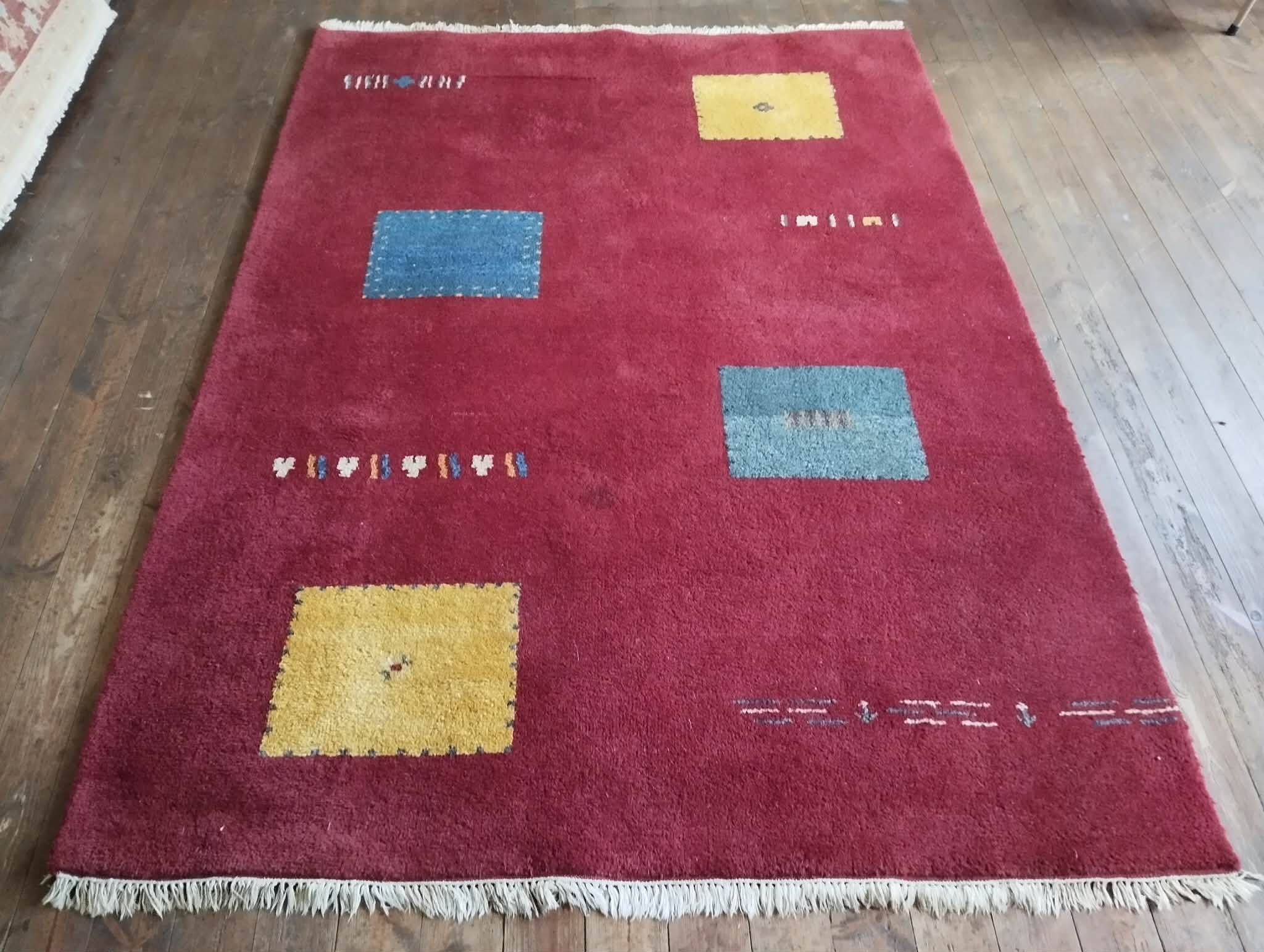 Handmade Indo Gabbeh rug 243x172cm