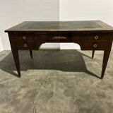 Mahogany flat desk. Louis XVI style, 20th century.
