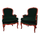 Pair of Louis XV style armchairs