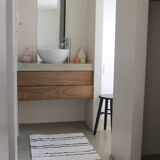 Tapis artisanal - 65 x 120 cm - Tissé main coton recyclé