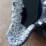 Black ceramic and foam shell ashtray
