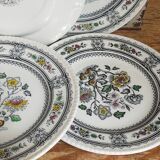 Six English porcelain dessert plates WOOD & SONS Dorset service