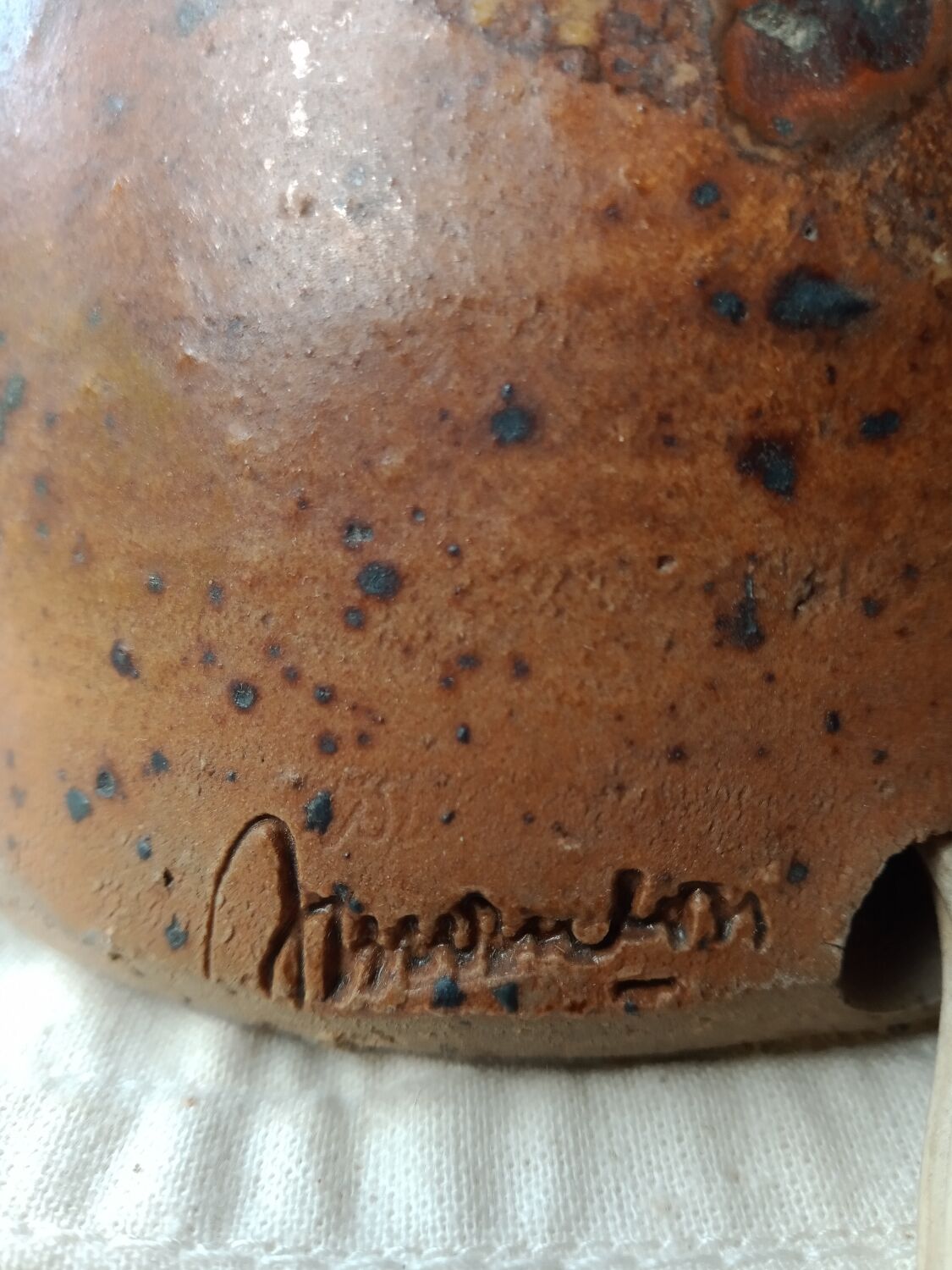 Vintage stoneware lamp base