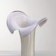 Murano blown glass soliflore vase, white - parma, vintage 1970s