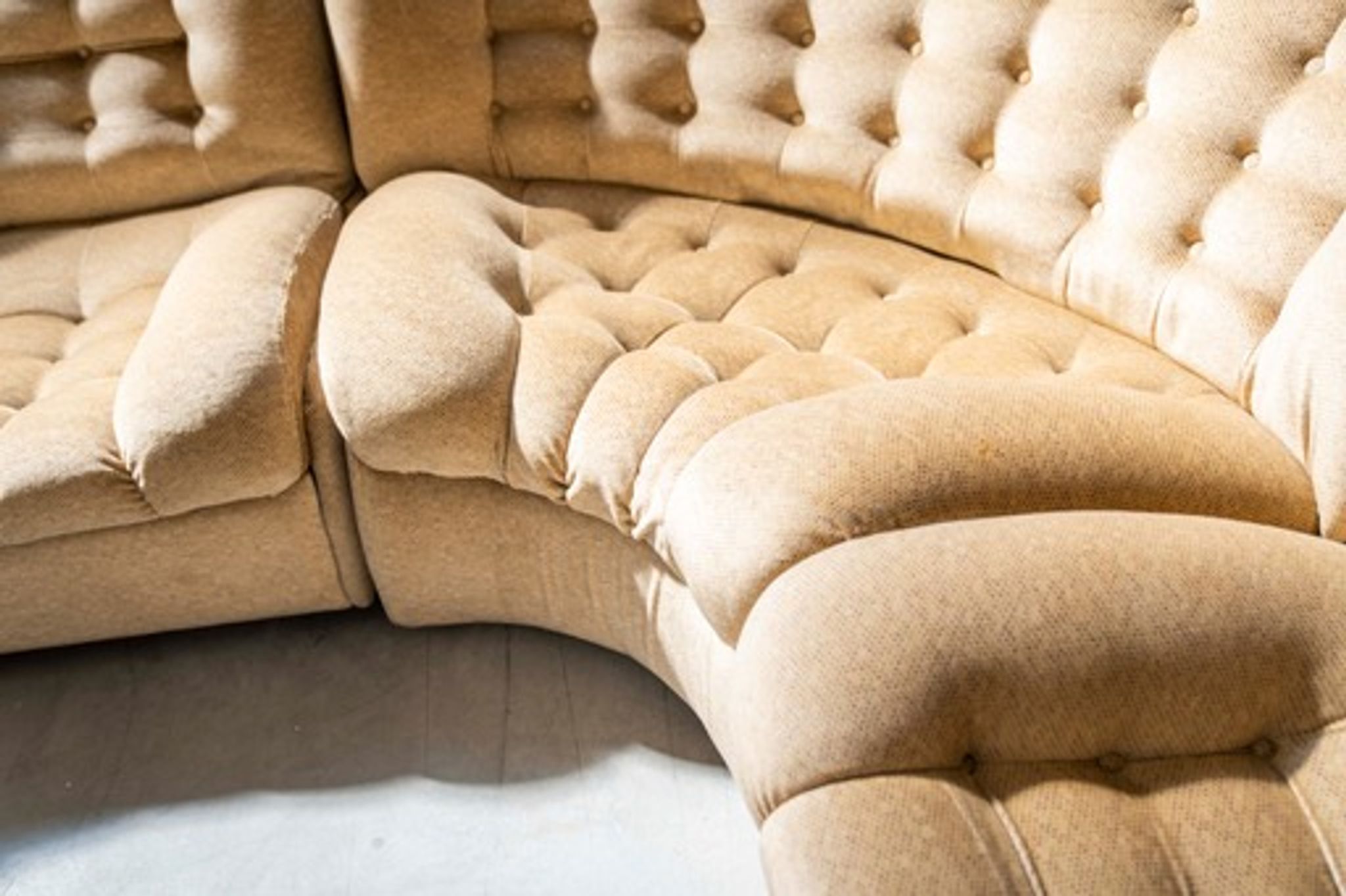 Modular sofa semicircle '70, F.lli Carloni set of 3