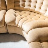 Modular sofa semicircle '70, F.lli Carloni set of 3