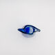 Murano Sommerso Two-Coloured Cobalt Blue Vase Sculpture