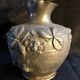 Embossed pewter vase with floral motifs 1930