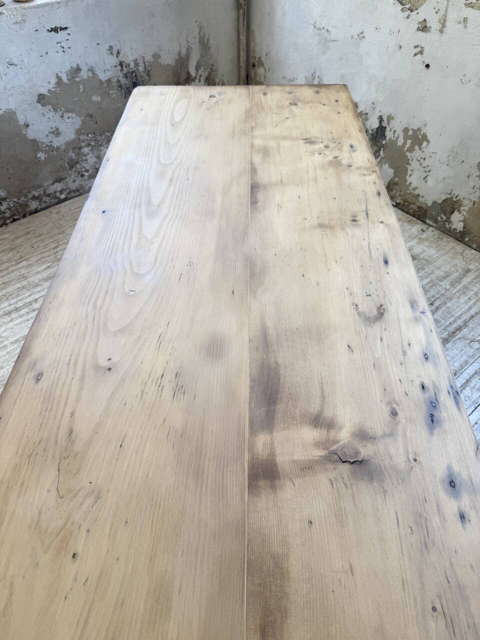 1950s pine farmhouse table 220cm