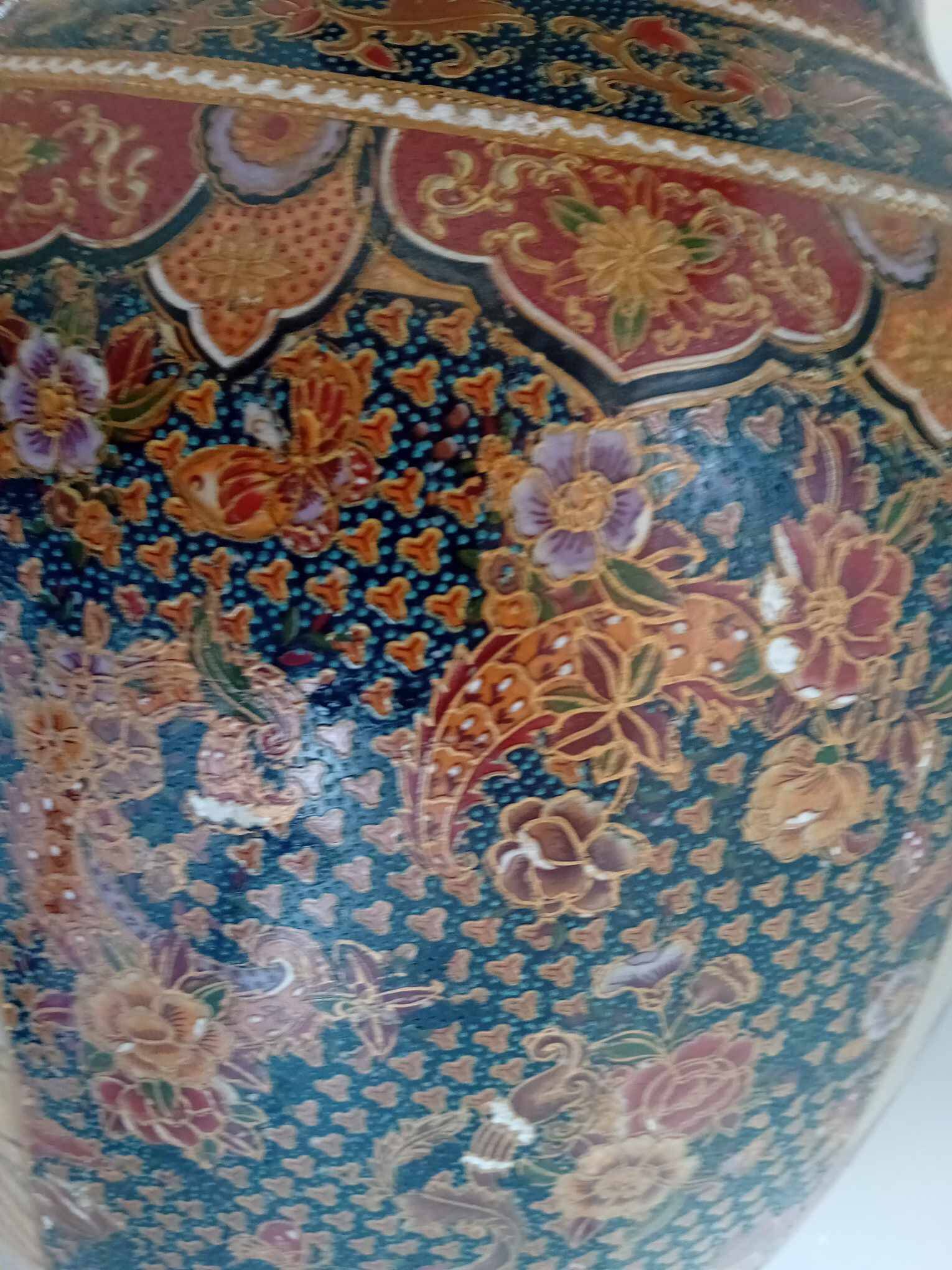 Neck vase Palace Chinese porcelain cartridges