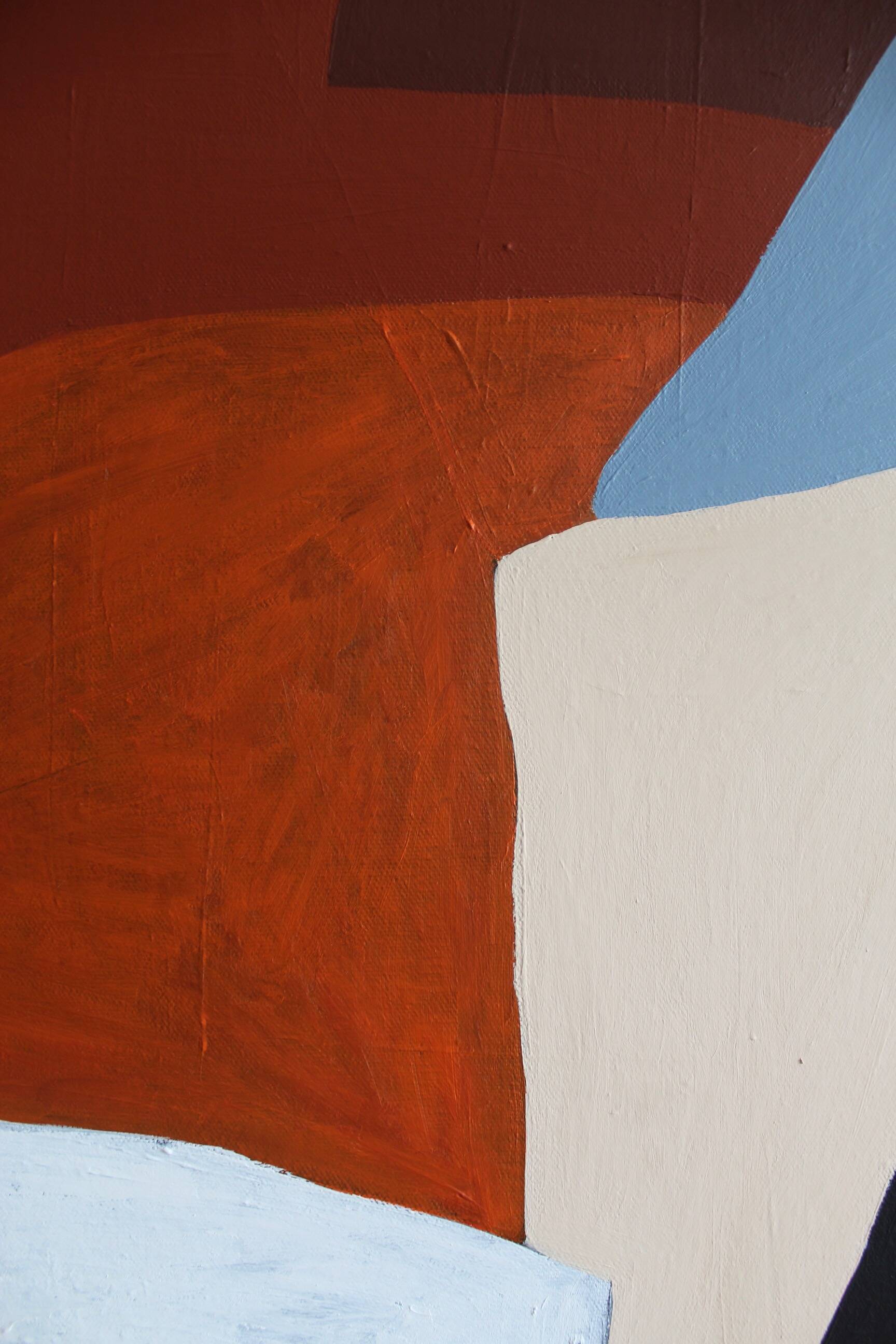 Stretched canvas painting "Fragments of Balance" signed Bodasca