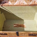 Wooden trunk vintage patchwork decor