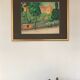 Rudolf möller 1881-1967. the houses, 1930. gouache. sbd. 30x40. frame