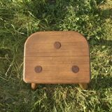 Antique tripod farm stool - wooden milking stool
