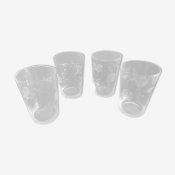 Lot de 4 verres vintage