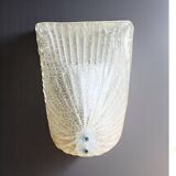 Murano type glass clear wall sconce ligh