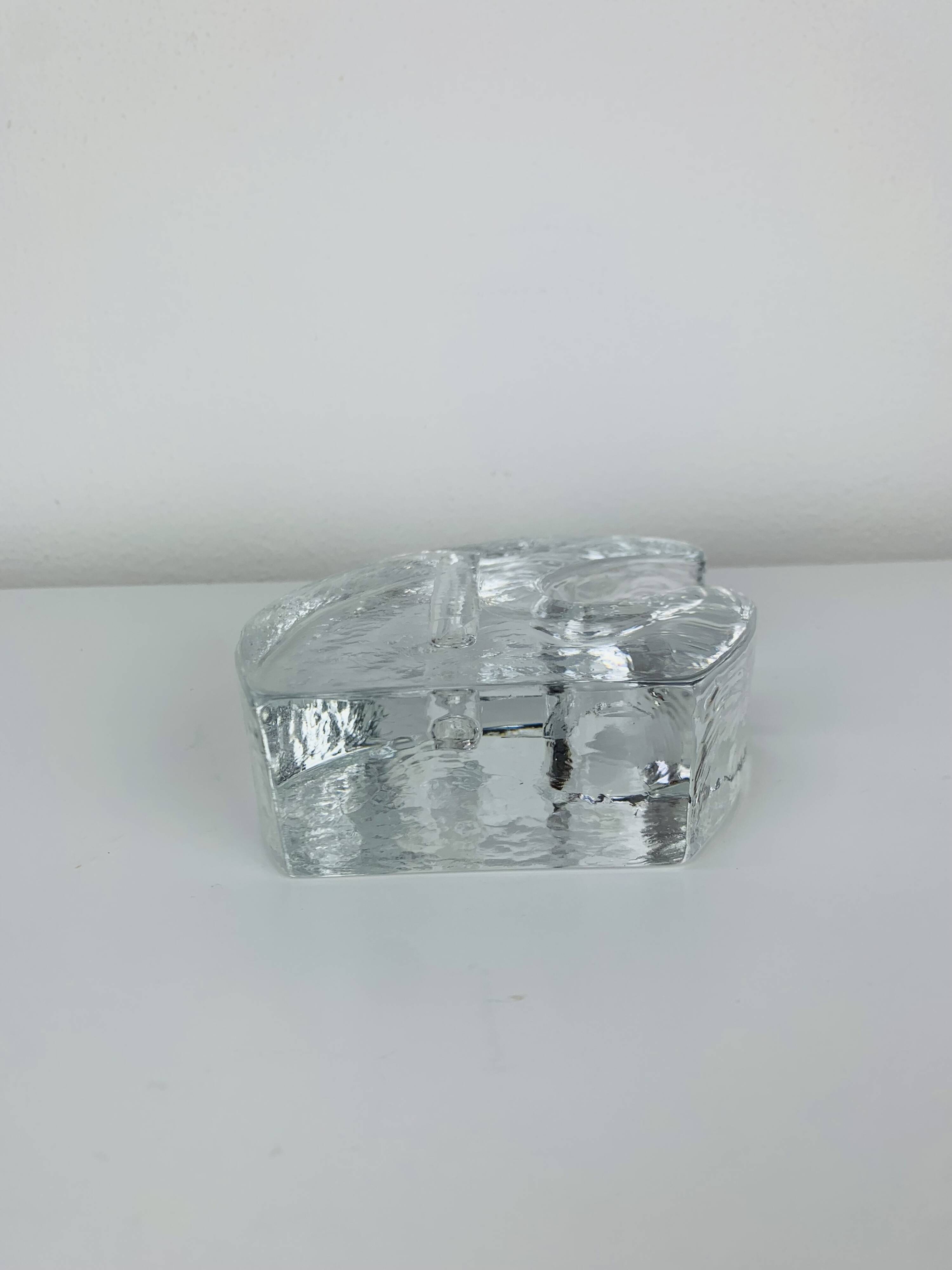Vase soliflore en verre vintage