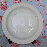 Plat creux style art deco formes géometriques vintage vert et rouge