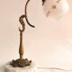 French Art Nouveau bronze and marble lamp
