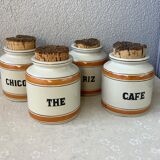 Stoneware pots LML Limoges shabby chic